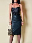 Longuette nera in nappa stretch “Stouls Paris”