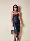 Longuette nera in nappa stretch “Stouls Paris”