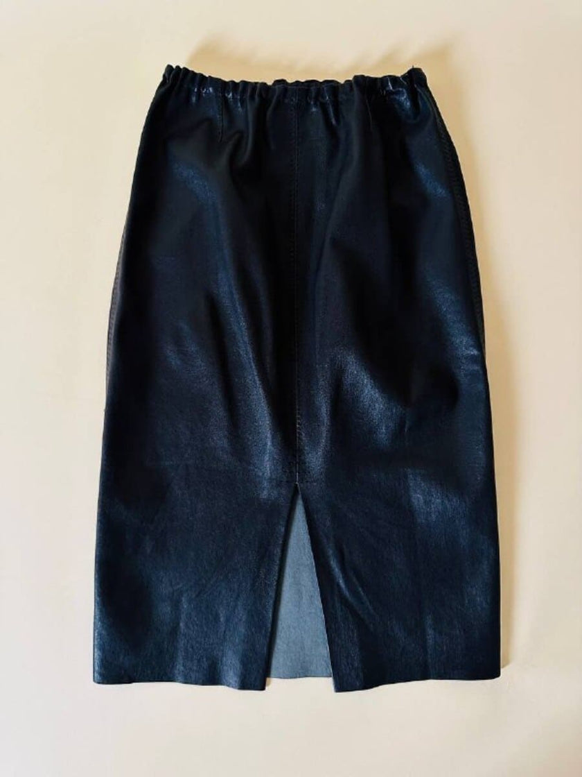 Longuette nera in nappa stretch “Stouls Paris”