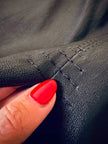 Longuette nera in nappa stretch “Stouls Paris”