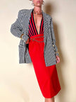 Longuette rossa con abbottonatura posteriore “Yves Saint Laurent”