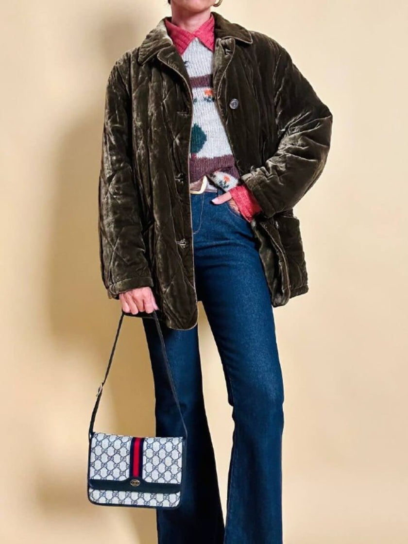 Maglione in lana écru fantasia papere 