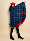 Mantella sartoriale in lana fantasia tartan