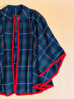 Mantella sartoriale in lana fantasia tartan
