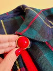 Mantella sartoriale in lana fantasia tartan