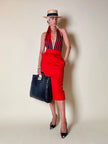 Maxi bag in midollino blu notte