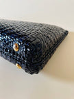 Maxi bag in midollino blu notte