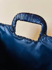 Maxi bag in midollino blu notte