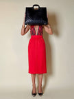 Maxi bag in midollino blu notte