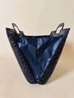Maxi bag in midollino blu notte