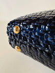Maxi bag in midollino blu notte