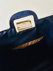 Maxi bag in midollino blu notte