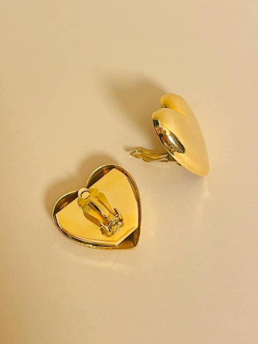 Maxi clip a cuore oro