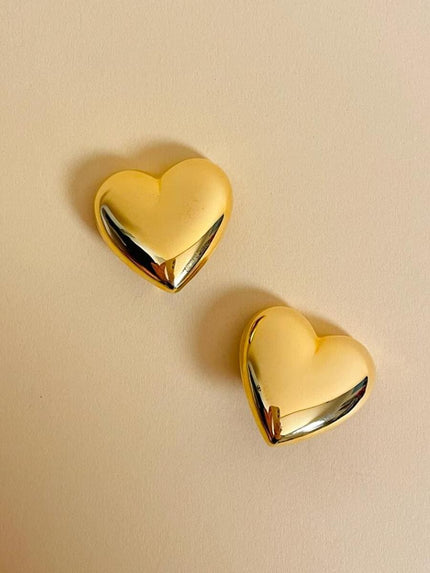 Maxi clip a cuore oro
