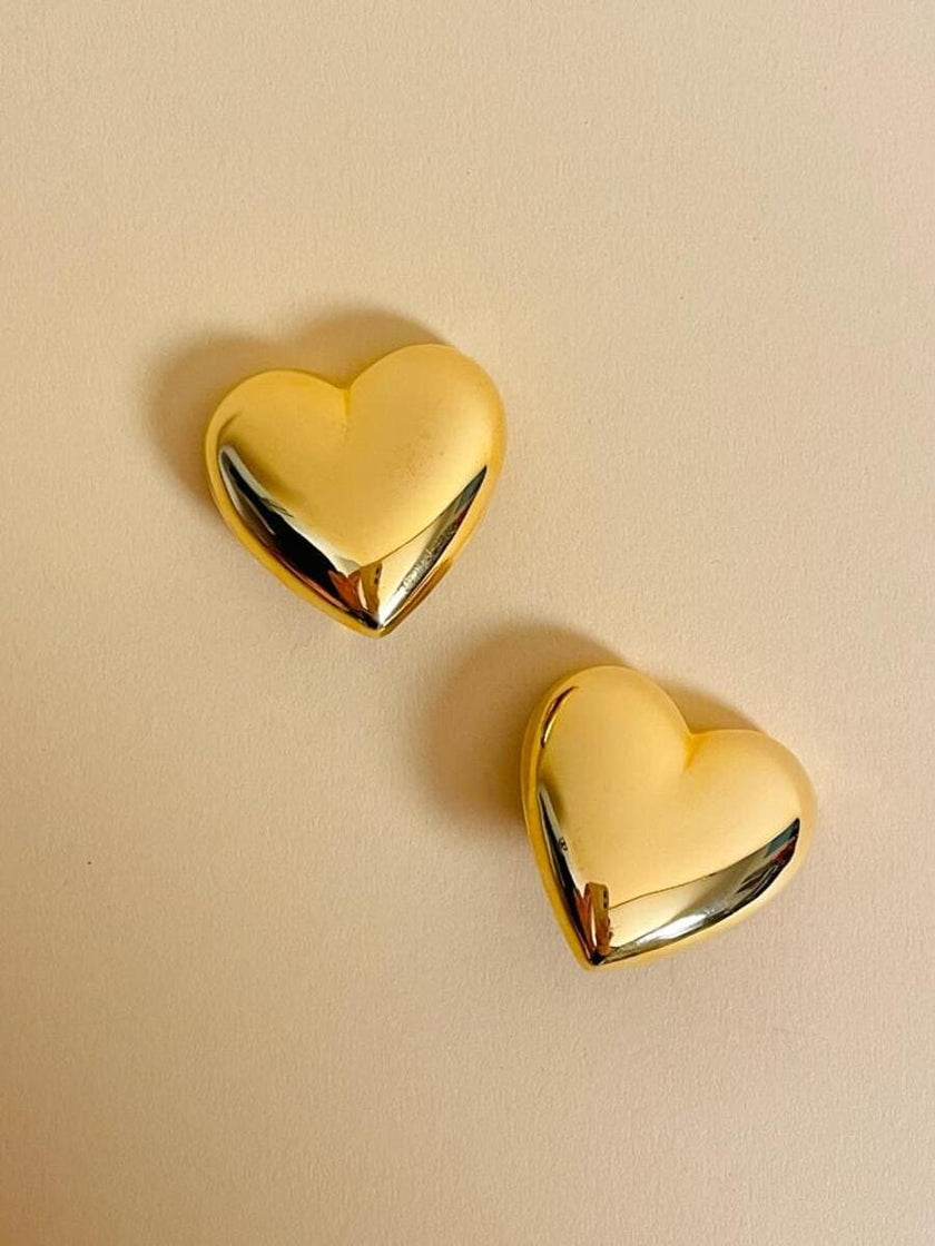 Maxi clip a cuore oro