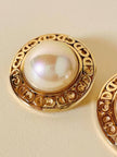 Maxi clip dorate con perle cabochon “Christian Dior”