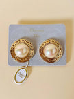 Maxi clip dorate con perle cabochon “Christian Dior”
