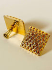 Maxi clip quadrate a gabbia oro “Kadria”