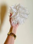 Broche/pince à plumes blanches