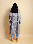 Trench oversize fantasia micro leopardo 