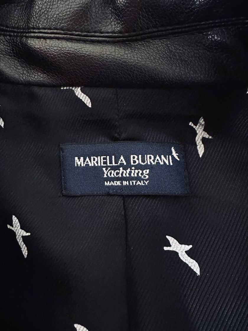 Trench lungo in ecopelle nera “Mariella Burani”
