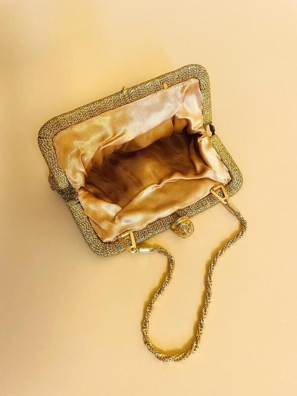 Mini bag anni '50 in lurex oro