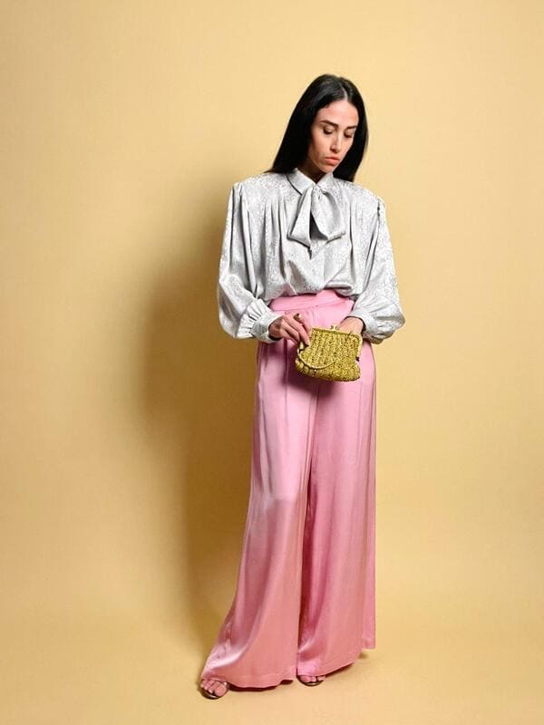 Mini bag anni '50 in lurex oro