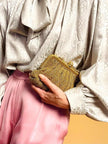 Mini bag anni '50 in lurex oro
