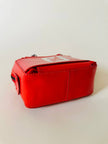 Mini bag in vernice arancione con logo in specchio argento “Fendi”