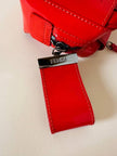 Mini bag in vernice arancione con logo in specchio argento “Fendi”