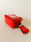 Mini bag in vernice arancione con logo in specchio argento “Fendi”
