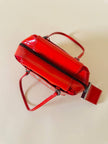 Mini bag in vernice arancione con logo in specchio argento “Fendi”