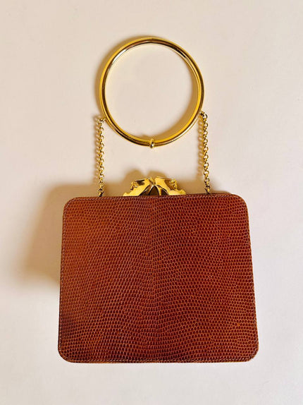 Mini bag in pelle stampa Tejus con manico a bracciale “Salvatore Ferragamo”