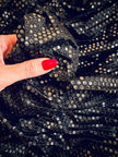 Mini dress nero con micro paillettes termo adesive 