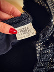 Mini dress nero con micro paillettes termo adesive 