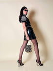 Mini dress in PVC nero “Fendissime”