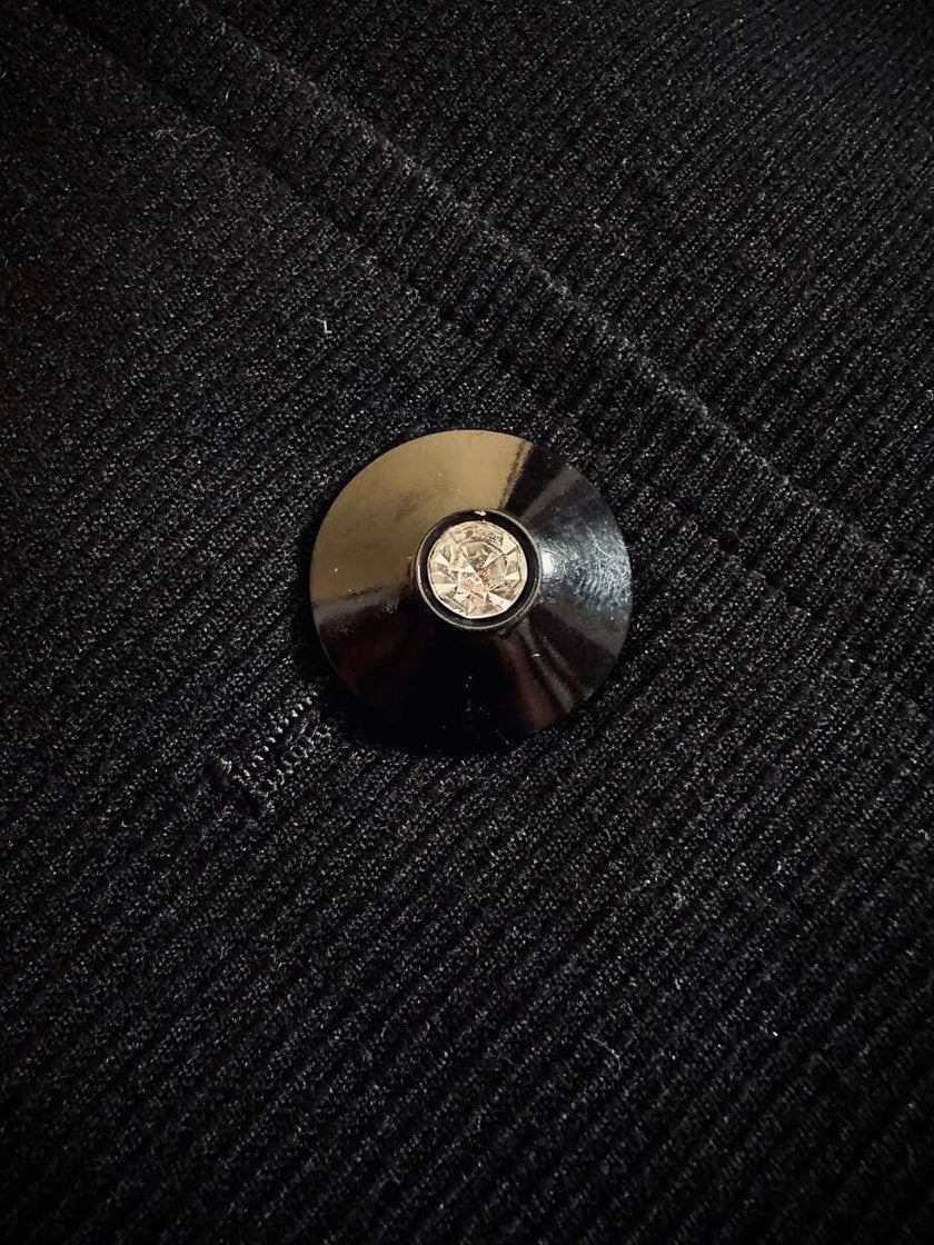 Mini-robe noire avec boutons bijoux « Yves Saint Laurent »