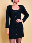 Mini-robe noire avec boutons bijoux « Yves Saint Laurent »