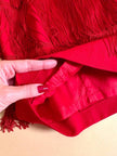 Mini dress rosso con frange a balze