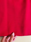 Mini dress rosso con riporti in seta nera 