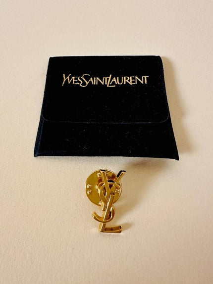 Mini spilla logo “Yves Saint Laurent”