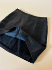 Minigonna in pelle nera “Stefanel”