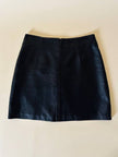 Minigonna in pelle nera “Stefanel”