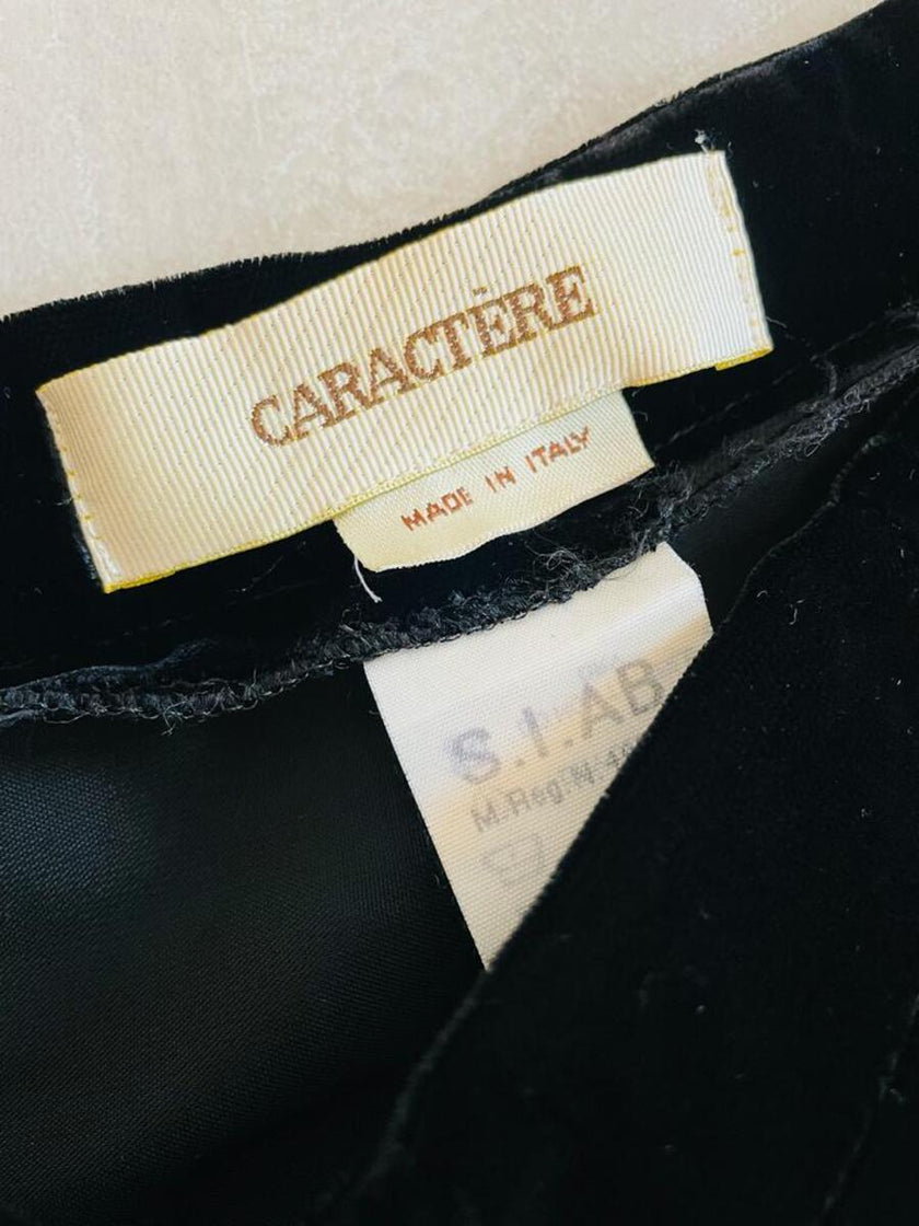 Pantalone in velluto nero Caractère