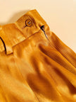 Pantalone a palazzo in cady lucido color ambra 