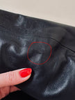 Pantalone vintage Gucci modello a sigaretta in pelle nera