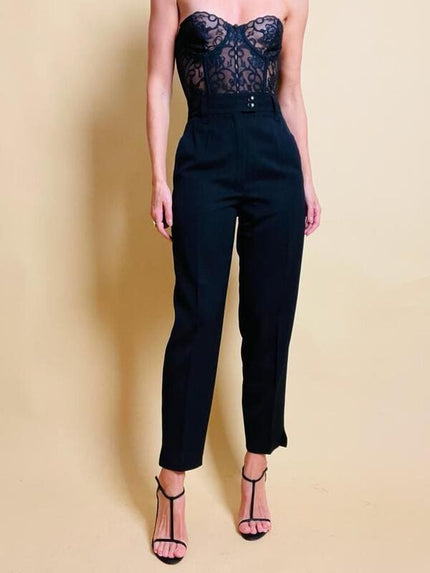 Pantalone a sigaretta nero Jil Sander