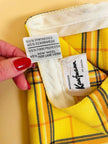 Pantalone a zampa fantasia tartan giallo scuolabus