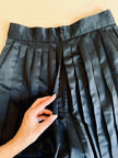 Harem pants in raso nero plissé