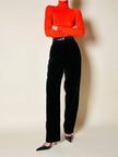 Pantalone in velluto nero 